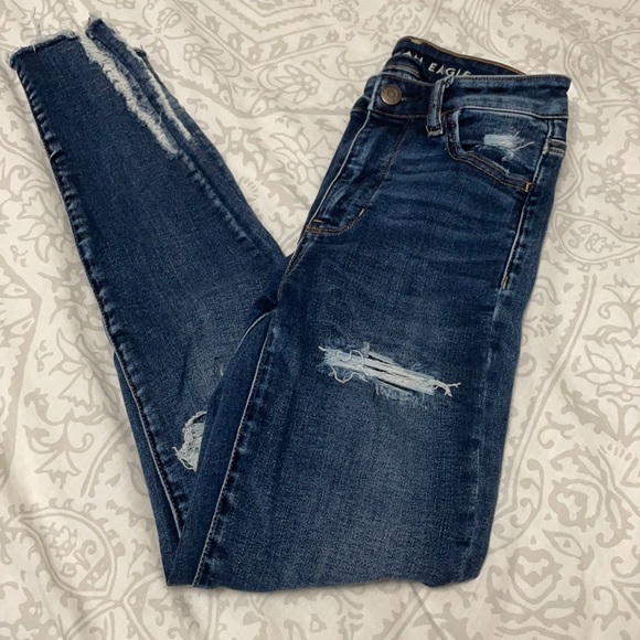 American Eagle Outfitters Denim - American Eagle Ne(x)t Level Stretch Blue High-Waisted Jeggings/Jeans
